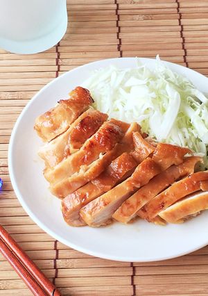 レンジで簡単♪鶏肉のヘルシー味噌照り焼き-レシピのメイン写真