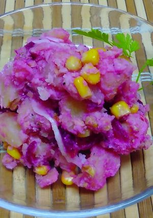 ビーツ入りピンクのポテトサラダ♪-レシピのメイン写真