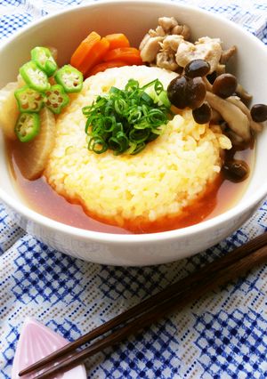 夏の食欲減退にはコレ★　冷やし雑炊-レシピのメイン写真