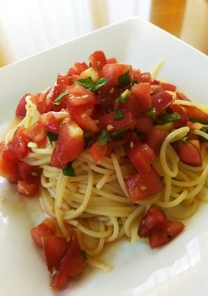すぐ出来る☆トマトとバジルの冷製パスタ-レシピのメイン写真