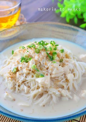 簡単ランチに＊豆乳豆腐のぶっかけそうめん-レシピのメイン写真