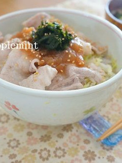 ゆで豚の梅ソース丼-レシピのメイン写真