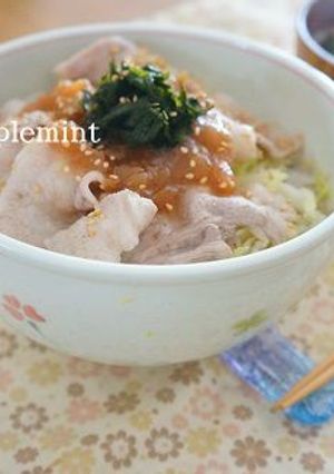 ゆで豚の梅ソース丼-レシピのメイン写真