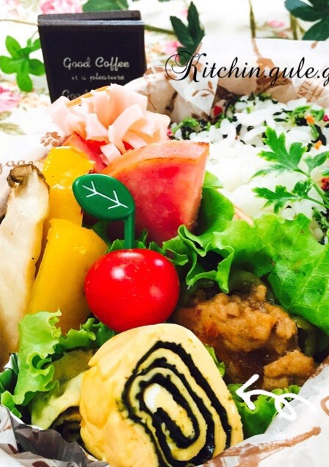 お弁当に、のり入りぐるぐる模様の卵焼き-レシピのメイン写真