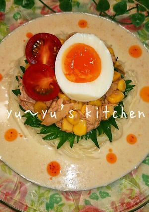 ツナコーン♡胡麻ミルク〜素麺♡優し～ぃ味-レシピのメイン写真