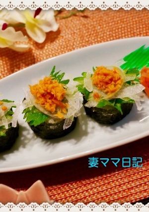 鮭フレークでにぎらずし♪-レシピのメイン写真