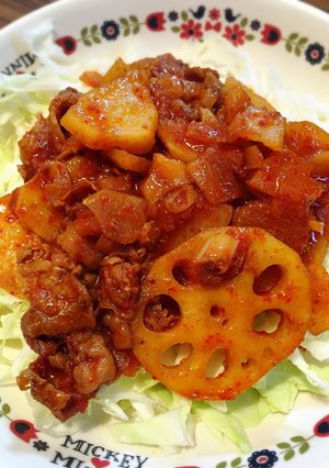 辛いの好き!根菜牛肉いため!-レシピのメイン写真