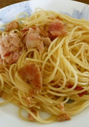 ツナ&ベーコンのレモンバター醤油パスタ-レシピのメイン写真