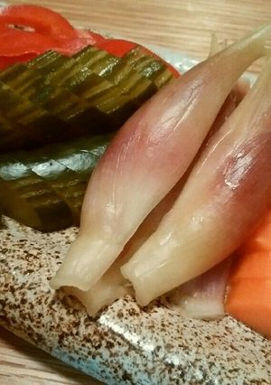 ぬか漬けアレンジ①②みょうが、パプリカ-レシピのメイン写真