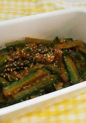 ゴーヤの味噌たっぷり炒め-レシピのメイン写真