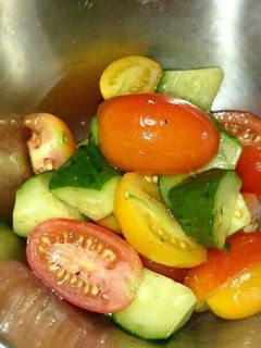 きゅうりとトマトのマリネ風サラダ-レシピのメイン写真