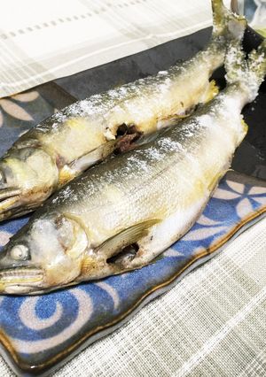 簡単♪フライパンで鮎の塩焼き-レシピのメイン写真