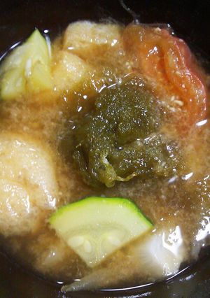 夏野菜もりだくさんのお味噌汁-レシピのメイン写真