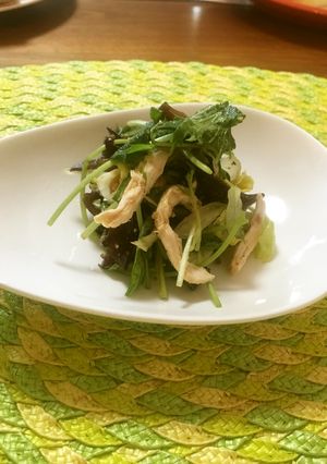 鶏むね肉ときくらげの梅風味サラダ-レシピのメイン写真