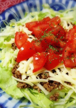 焼肉のたれでつくる☆簡単！タコライス-レシピのメイン写真