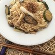 ズッキーニとナスの焼おうどん。