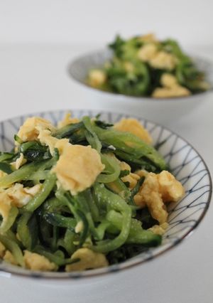 昼夕夏休みに♪ポン酢で胡瓜と卵の酢の物-レシピのメイン写真