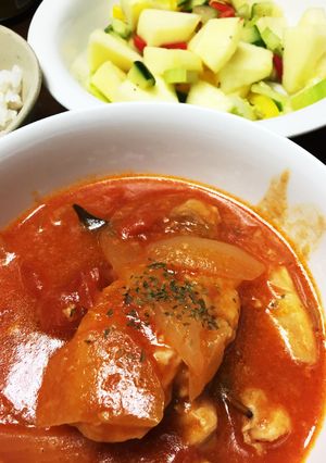 トリモモ肉のトマト煮 マンマ-レシピのメイン写真