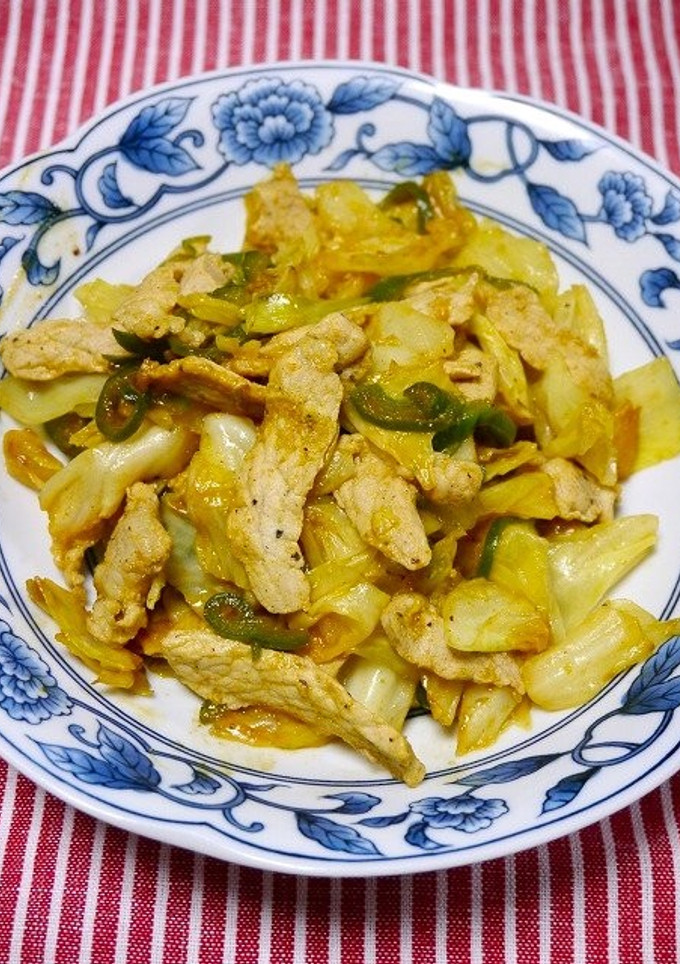 簡単！豚キャベツのカレー炒め-レシピのメイン写真