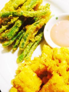 インゲンとコーンのカレー風味天-レシピのメイン写真
