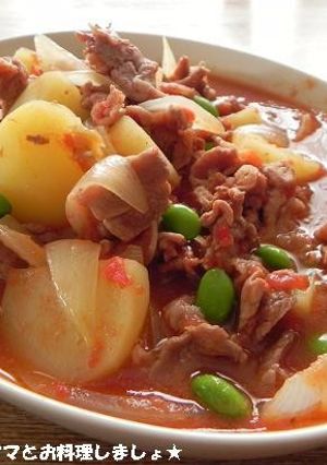 電子レンジで簡単★トマト肉じゃが-レシピのメイン写真