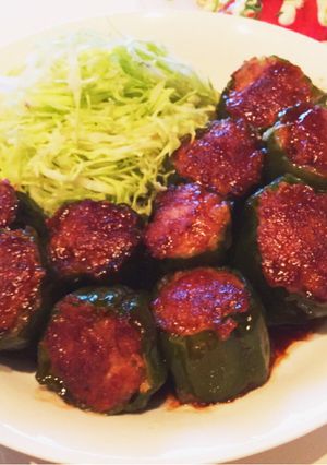 剥がれない！ひと口サイズのピーマン肉詰め-レシピのメイン写真