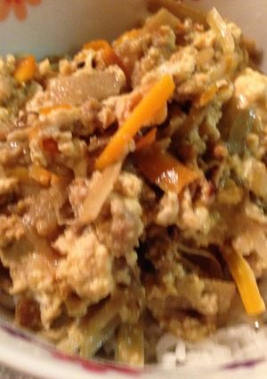 きんぴら豆腐丼 by accco食堂-レシピのメイン写真