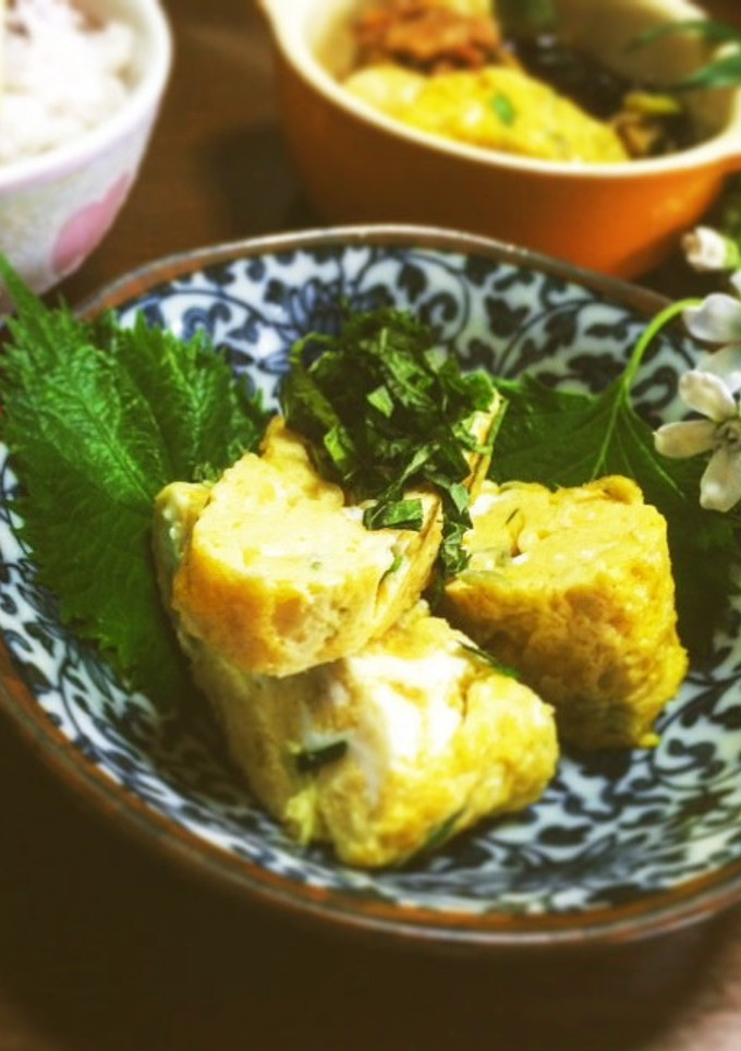 さわやか夏の薬味♪茗荷♪青じそで☆卵焼き-レシピのメイン写真