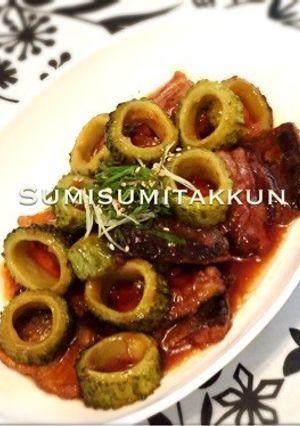 サンマとゴーヤのサッパリ揚げ煮♪-レシピのメイン写真