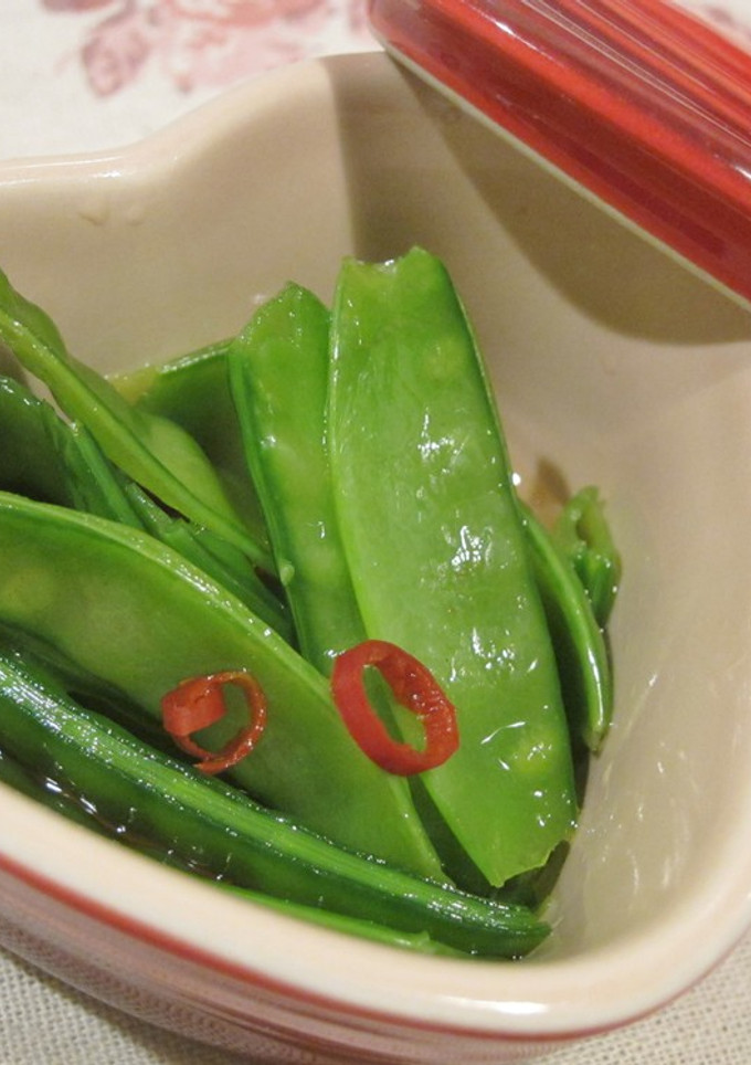 【簡単副菜】さやえんどうの茹で浸し-レシピのメイン写真