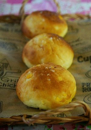 コーンとポテトのふんわり塩パン-レシピのメイン写真