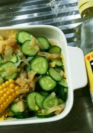 コーンとクラゲの酢の物-レシピのメイン写真