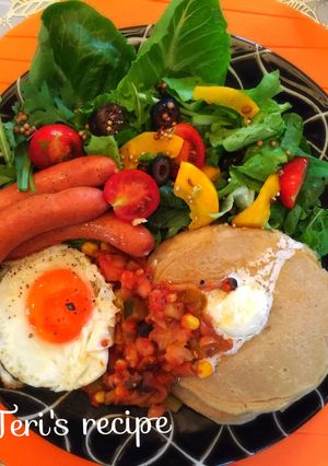 低糖質グルテンフリーそば粉豆腐パンケーキ-レシピのメイン写真