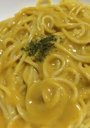スープ缶deかぼちゃクリームパスタ♬*゜-レシピのメイン写真