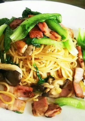 しゃきしゃきサラダ菜のパスタ-レシピのメイン写真