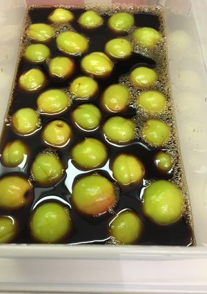 黒酢で砂糖なしの梅酢を作ってお料理に！-レシピのメイン写真