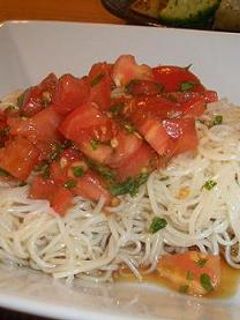 トマトとバジルのそうめん-レシピのメイン写真