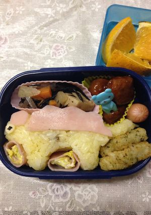 恐竜♫アンキロサウルスのお弁当①-レシピのメイン写真