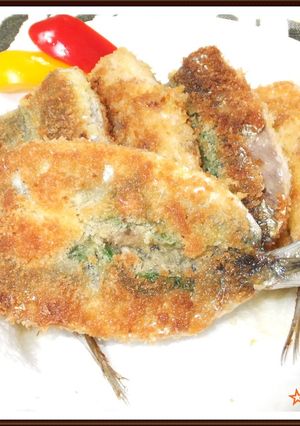 イワシ・アジ★さっくり梅肉チーズフライ♪-レシピのメイン写真