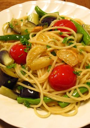 簡単de旨い　スタミナ夏野菜パスタ-レシピのメイン写真