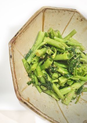 台湾料理 マクロビ 空芯菜の胡麻和え-レシピのメイン写真
