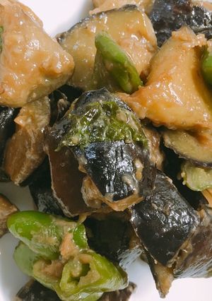 ナスとピーマンの味噌炒め-レシピのメイン写真