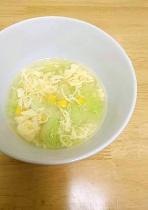 コーンと夏瓜のスープ-レシピのメイン写真
