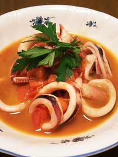 美味!簡単☆イカとトマトのバター醤油炒め-レシピのメイン写真