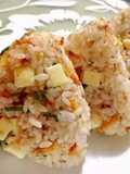桜海老チーズ大葉おかかの混ぜご飯