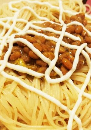 たらこ納豆マヨパスタ-レシピのメイン写真