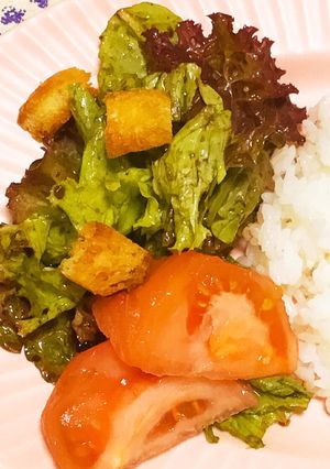 レタスとクルトンのバルサミコ和えサラダ-レシピのメイン写真