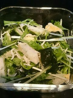 サッパリ!水菜とワカメの和え物☆-レシピのメイン写真
