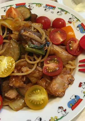 夏野菜のさっぱりトマトパスタ-レシピのメイン写真