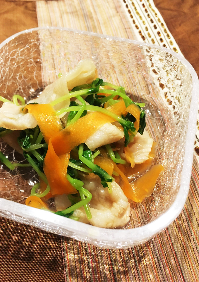 豆苗と豚バラのさっぱり和え-レシピのメイン写真
